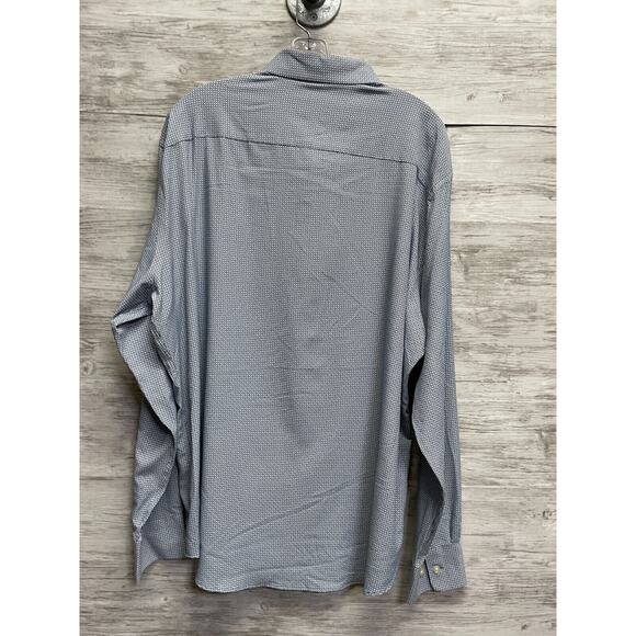 Peter Millar Shirt Adult XL White Blue Summer Comfort Button Up Mens - Picture 10 of 11